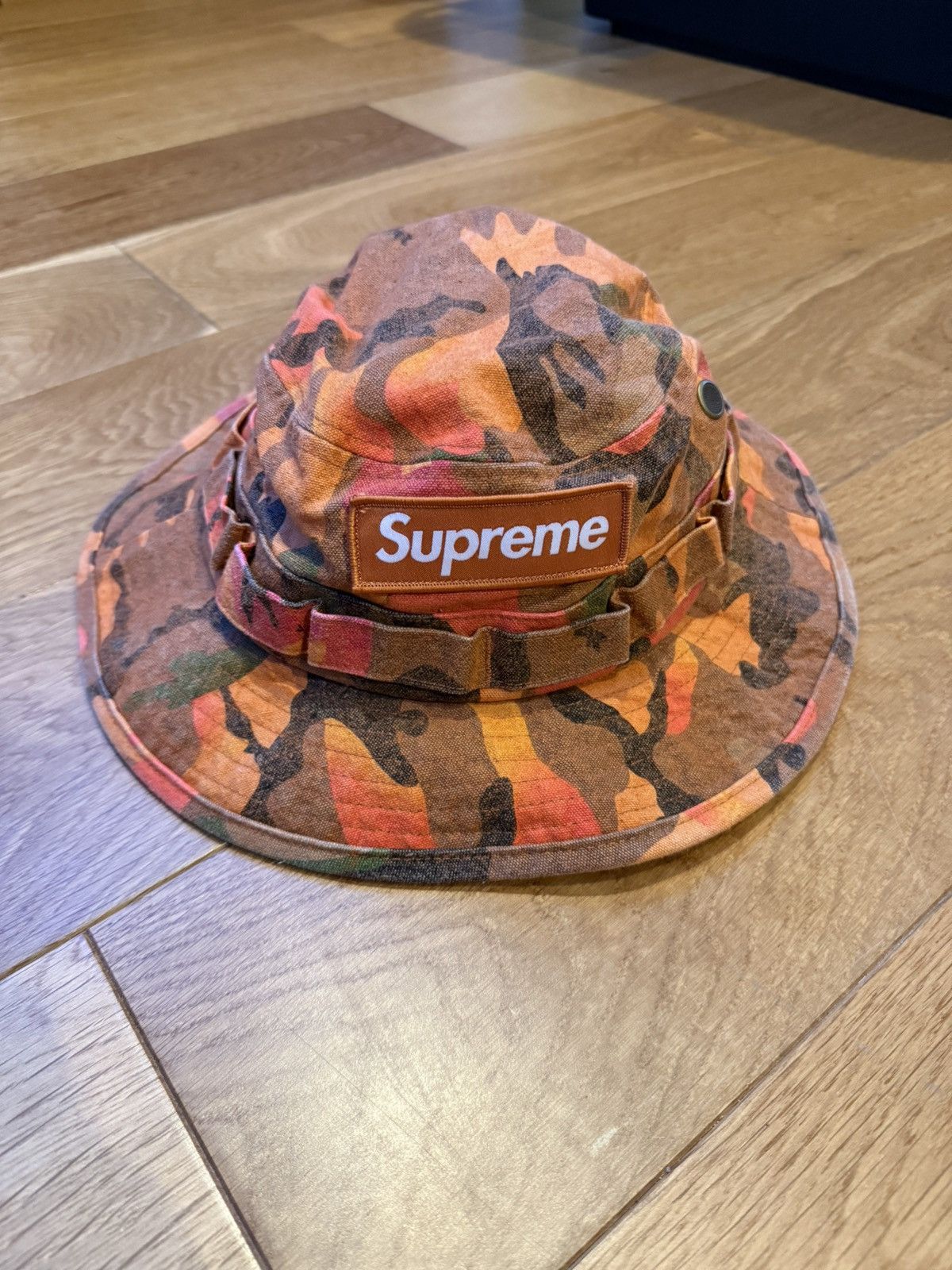 Supreme Supreme Washed Canvas Boonie SS24 “Orange Camo” Size ONE SIZE - 2 Thumbnail