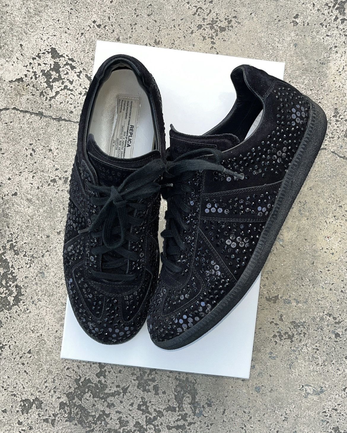 Maison Margiela Maison Margiela Gat Replica Swarovski Black Crystal Size US 9 / EU 42 - 1 Thumbnail
