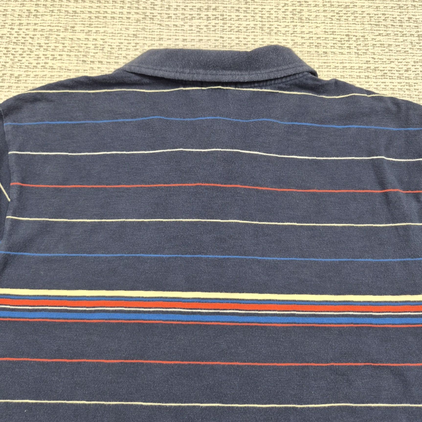 Original Penguin Original Penguin Polo Shirt Mens XL Blue Striped Heritage Slim Fit Casual Knit Size US XL / EU 56 / 4 - 7 Thumbnail