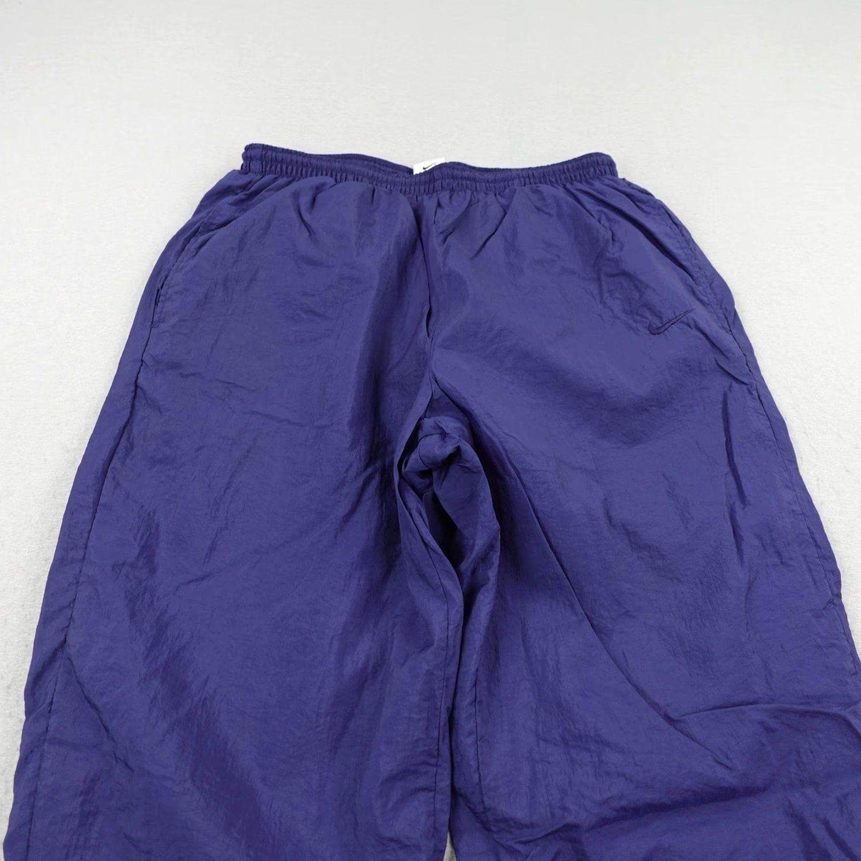 Nike Vintage Nike Pants Mens Large Blue Lined Windbreaker Ankle Zip Track Joggers 90s Size US 33 - 2 Thumbnail