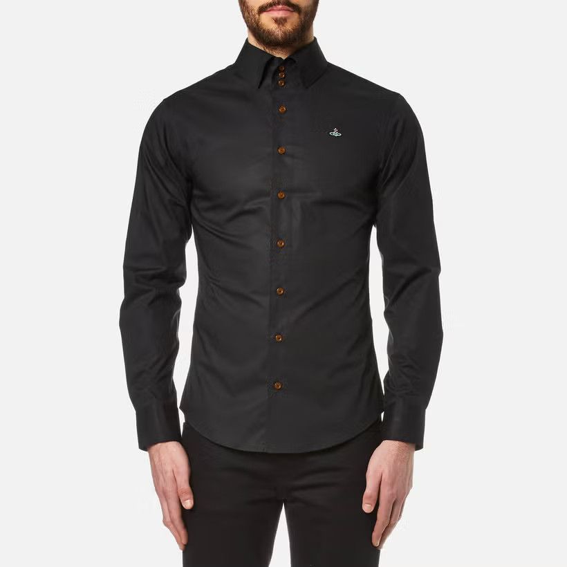 o1y0525 Logo Solid Color Shirt in Black