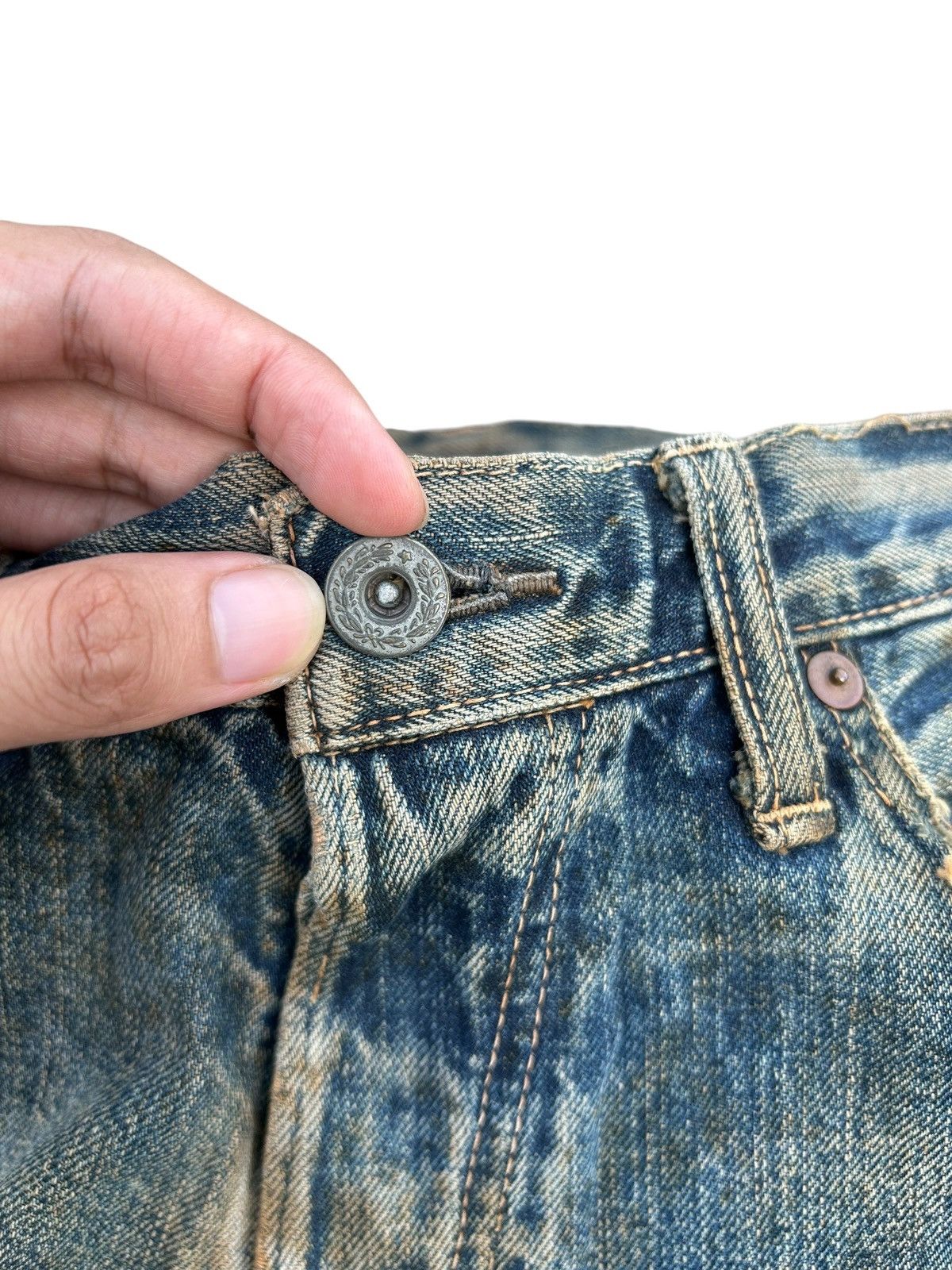 Kapital Thrashed Vintage Japanese Brand Pinball Selvedge Denim Jeans Size US 31 - 3 Thumbnail