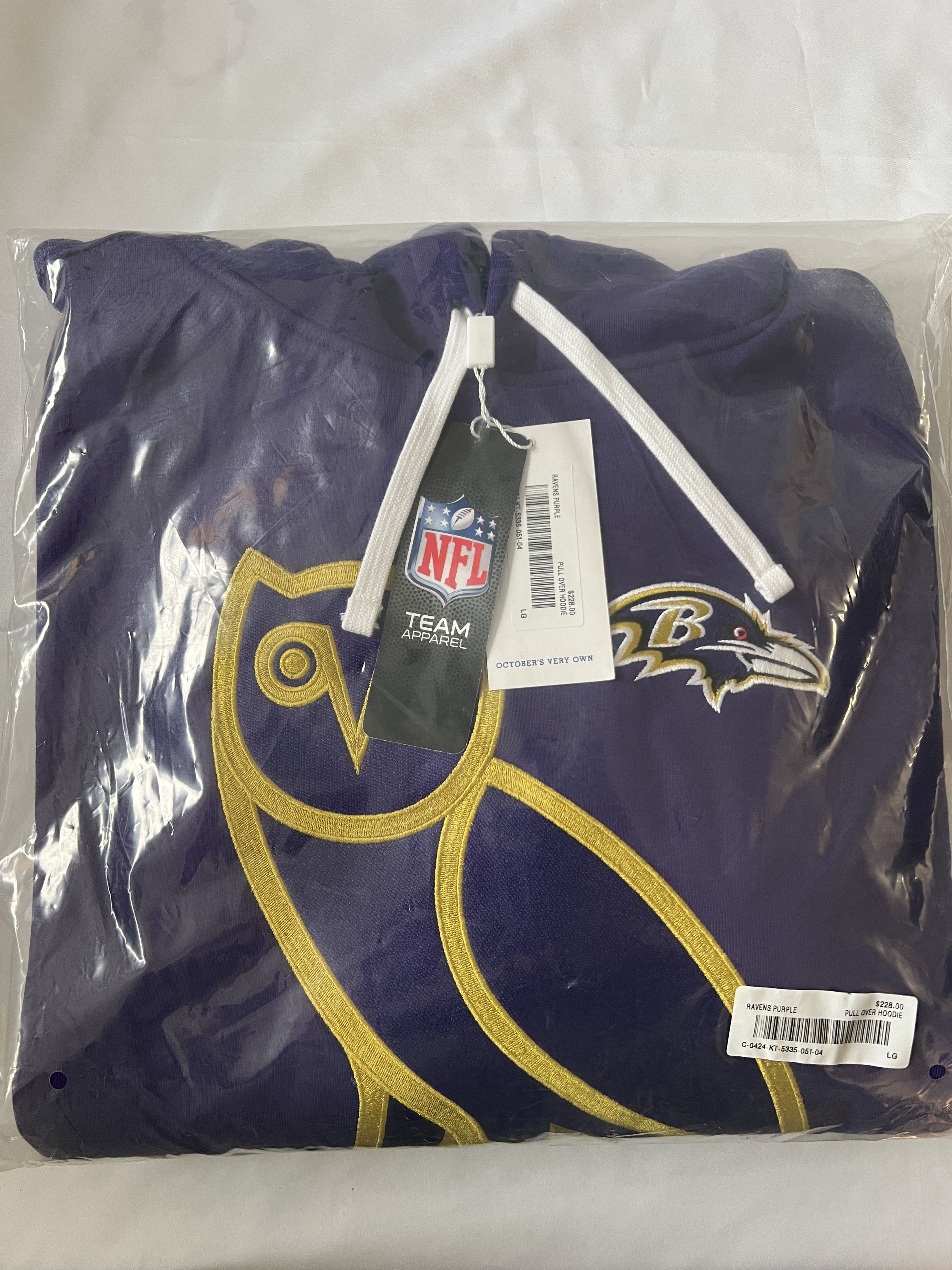 Drake *RARE* OVO x NFL BALTIMORE RAVENS OG OWL ICON TEAM HOODIE Size US L / EU 52-54 / 3 - 2 Thumbnail