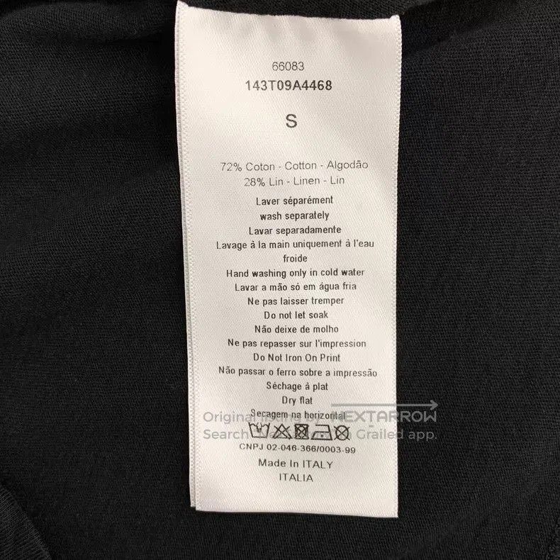Dior Dior Black universal letter print cotton round-neck short- Size S / US 4 / IT 40 - 8 Thumbnail