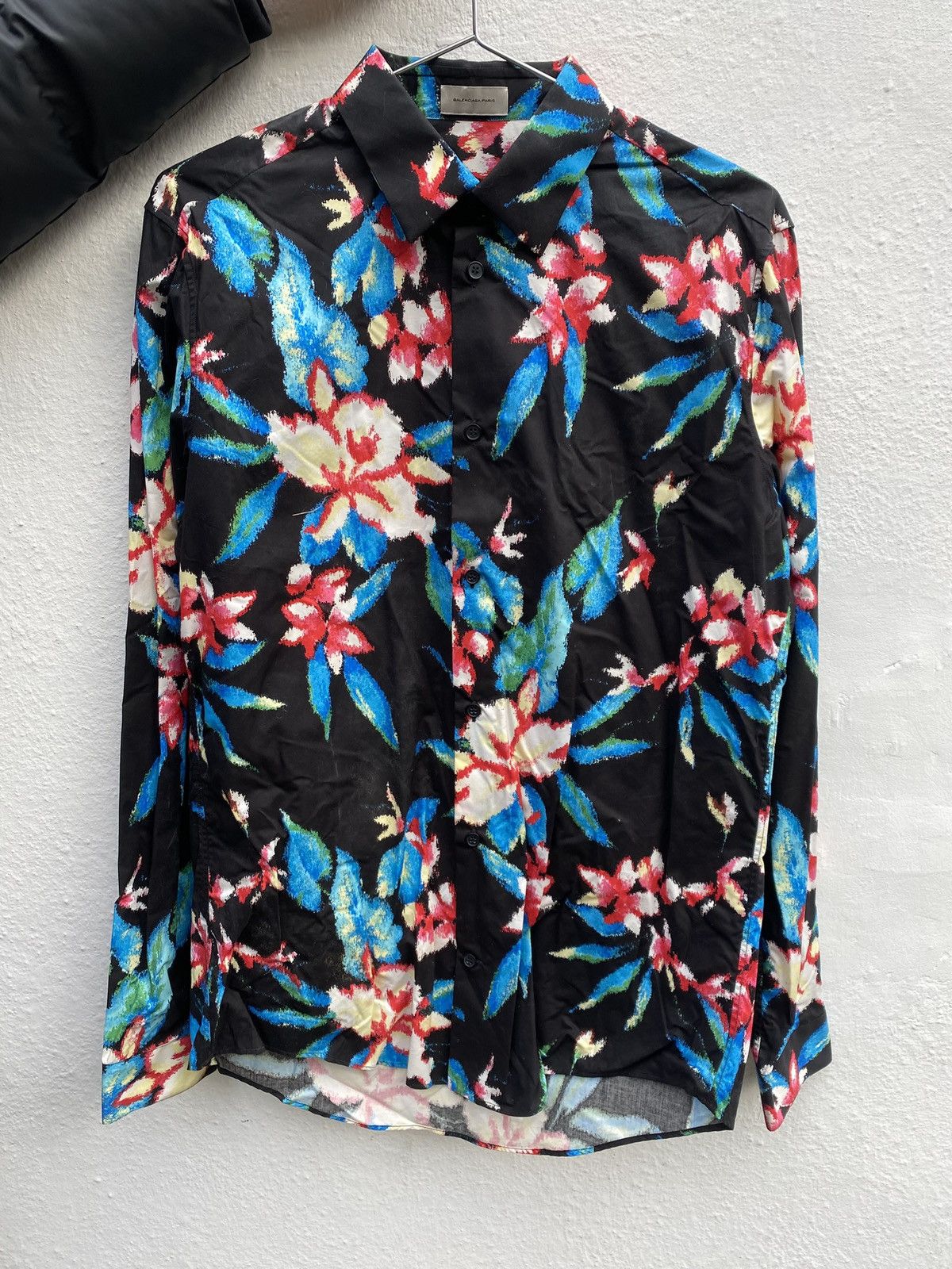 Balenciaga Balenciaga Paris SS13 Floral Cotton Shirt & Scarf Size US M / EU 48-50 / 2 - 1 Thumbnail