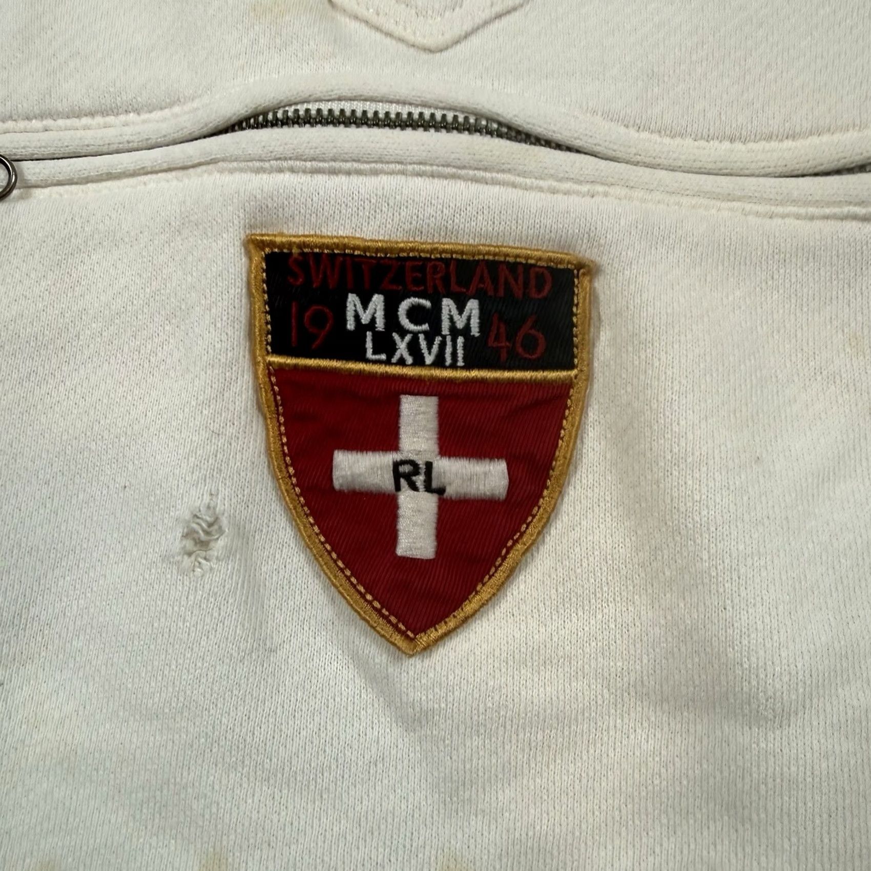 Polo Ralph Lauren VINTAGE Polo Ralph Lauren Sweatshirt Anorak Pullover Mens XXL White 2XL Switzerland Quarter Button Size US XXL / EU 58 / 5 - 4 Thumbnail