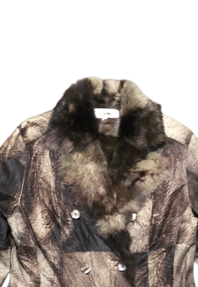 If Six Was Nine f.CAMINO Rabbit Patchwork Fur Coat Jacket Size XS / US 0-2 / IT 36-38 - 4 Thumbnail