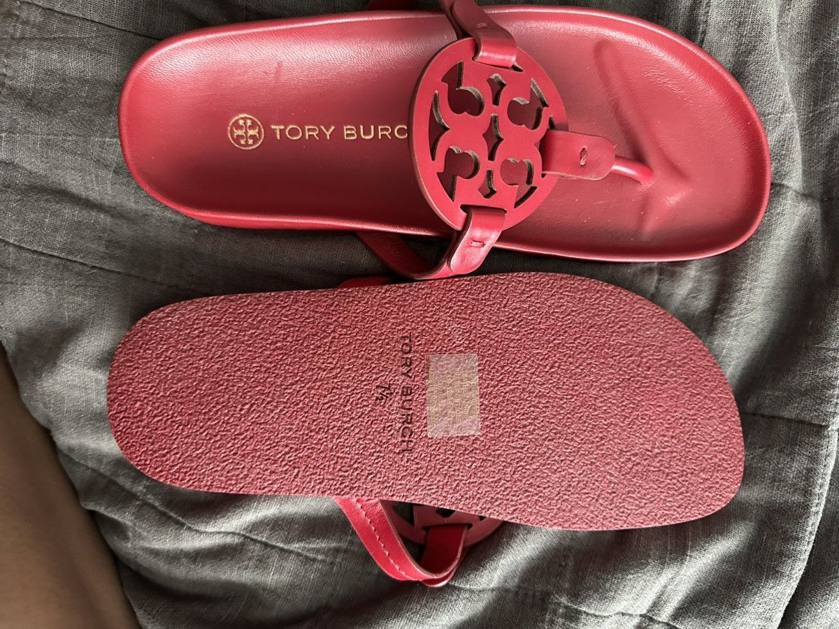 Tory Burch Red Tory Burch Sandals Size US 7.5 / IT 37.5 - 2 Thumbnail