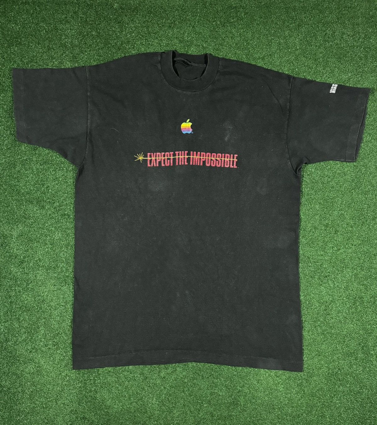 image of Vintage 1996 Apple Computers Mission Impossible T-Shirt in Black, Men's (Size XL)