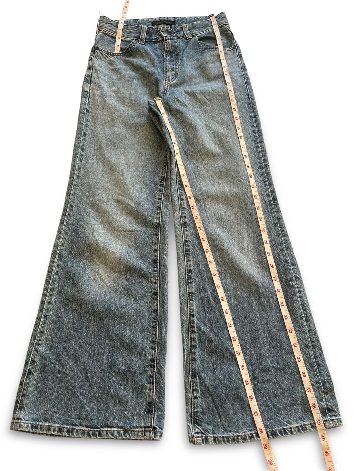 Japanese Brand × Uniqlo Vintage Japanese Uniqlo Blue Wash Flare Jeans 27x29 Size US 27 - 9 Thumbnail