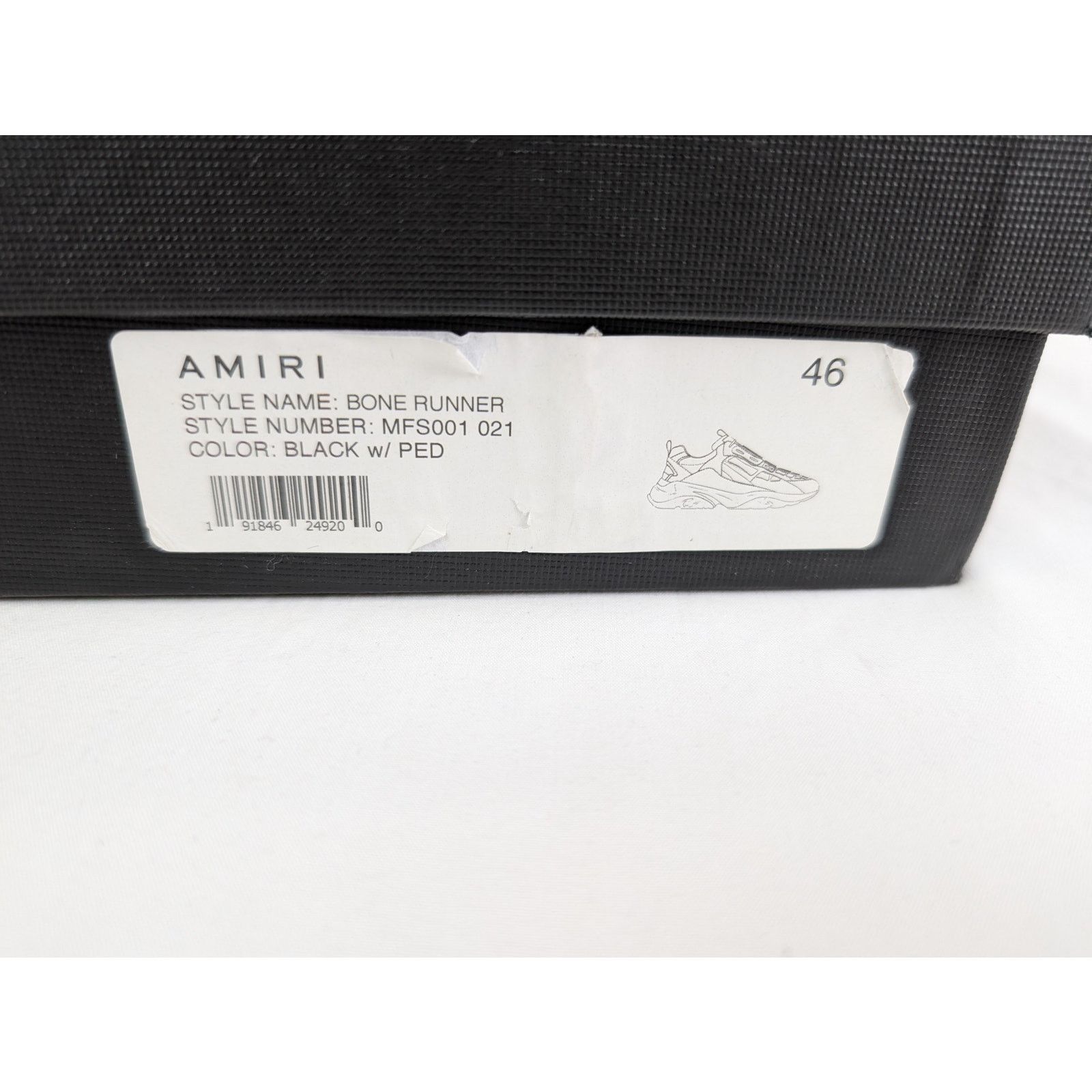 Amiri o1rshd1 Bone Runner Sneakers in Black Size US 13 / EU 46 - 21 Thumbnail