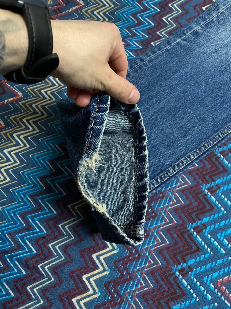 Levi's Crazy vintage y2k Levi’s 505 faded washed denim jeans skater Size US 32 / EU 48 - 7 Thumbnail