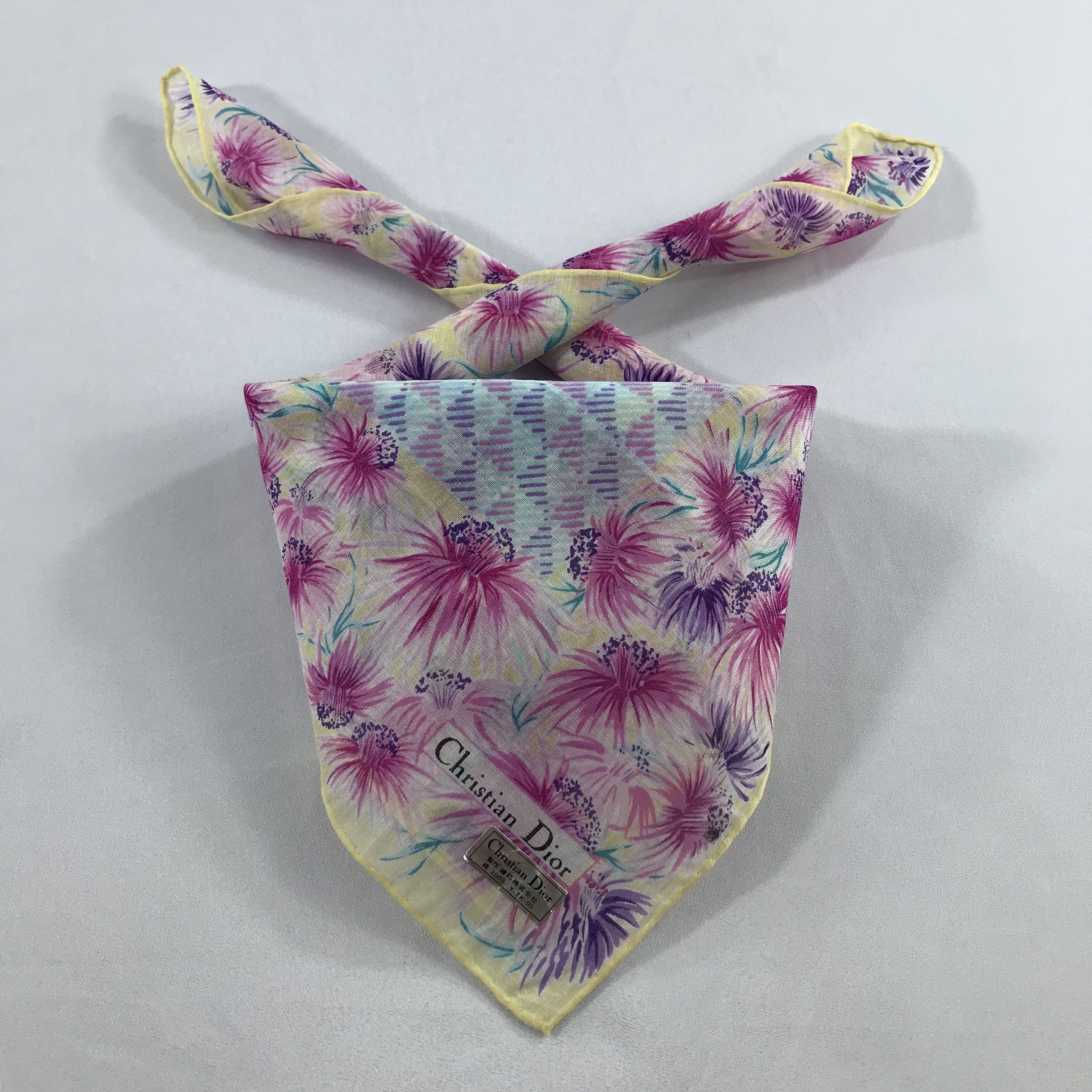 Vintage Christian Dior Bandana / Handkerchief / Neckerchief - S2422 Size ONE SIZE - 3 Thumbnail