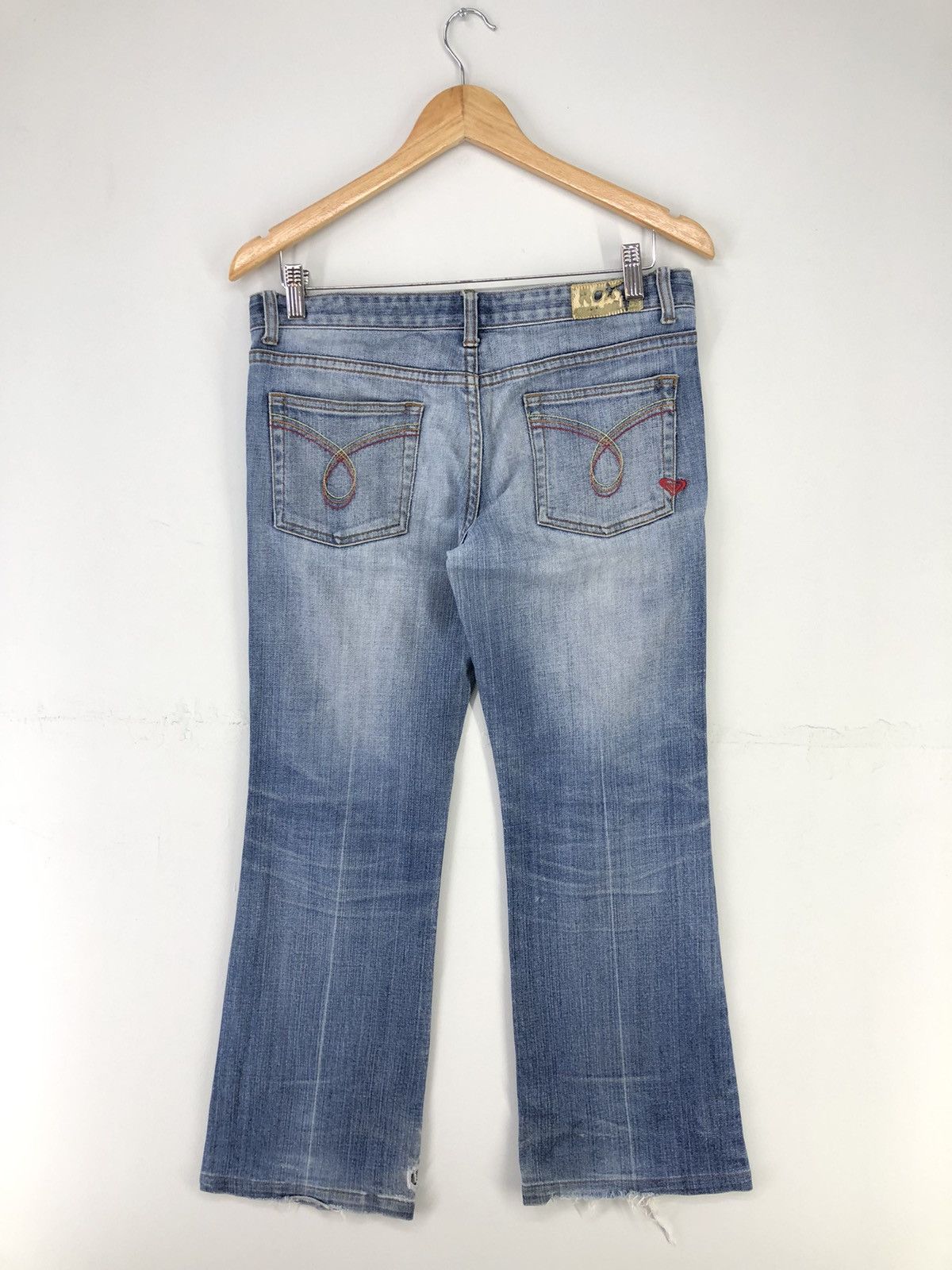 Japanese Brand × Quiksilver Roxy Jean Distressed Faded Blue Jeans Size 31" - 2 Thumbnail