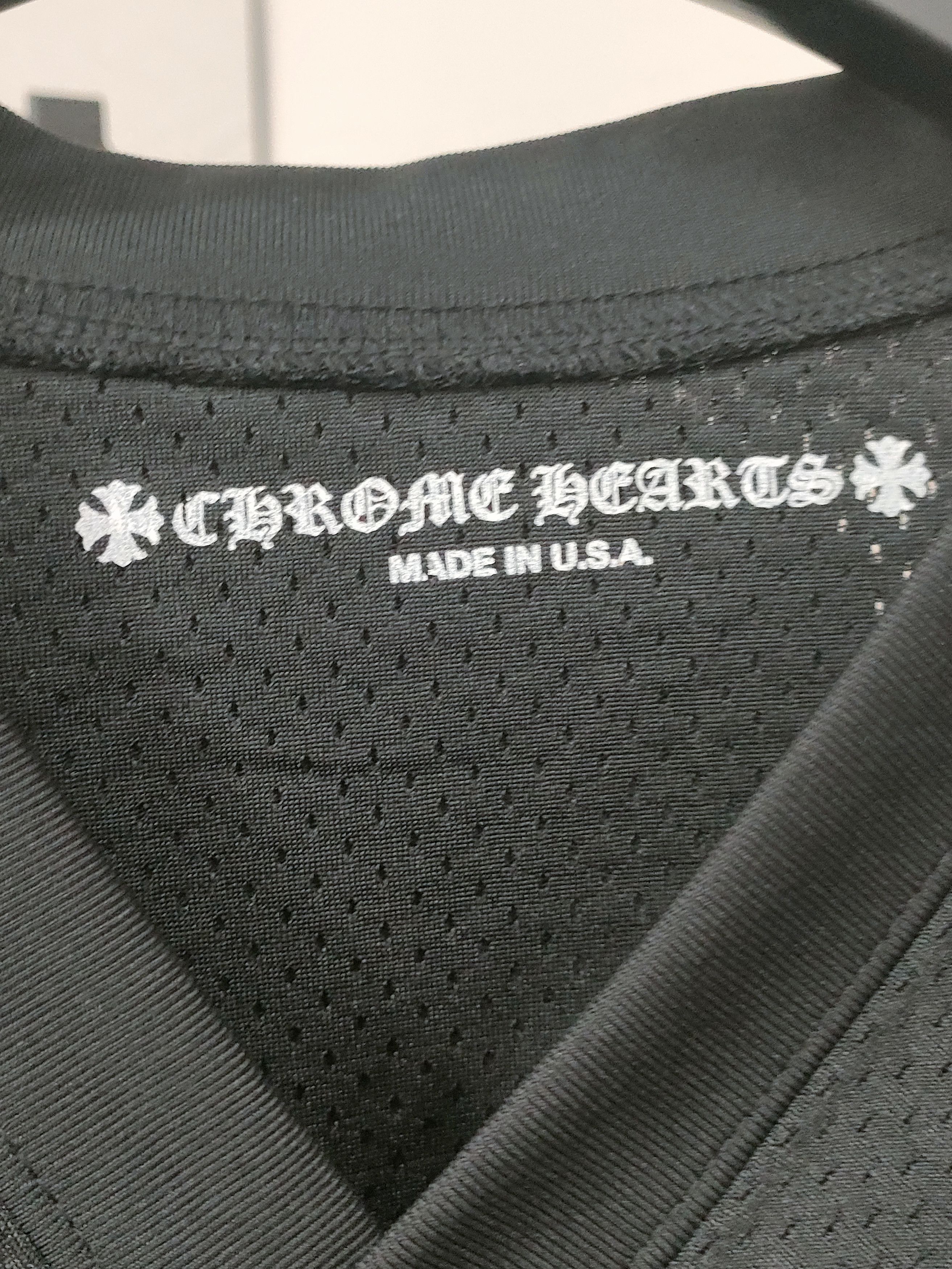 Chrome Hearts Chrome Hearts Black Mesh Ice Hockey Short Sleeve Tee Size US S / EU 44-46 / 1 - 3 Thumbnail