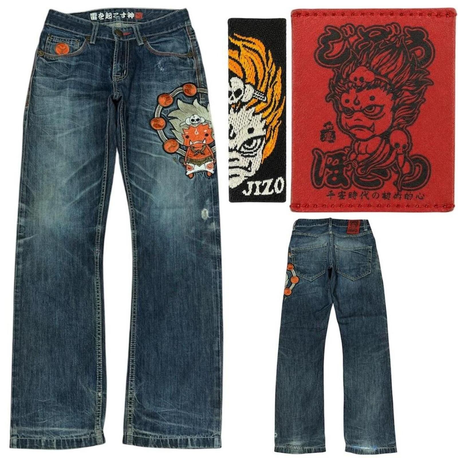 True Religion Y2K Vintage Ultra Rare Jizo denim jeans Size US 27 - 1 Thumbnail