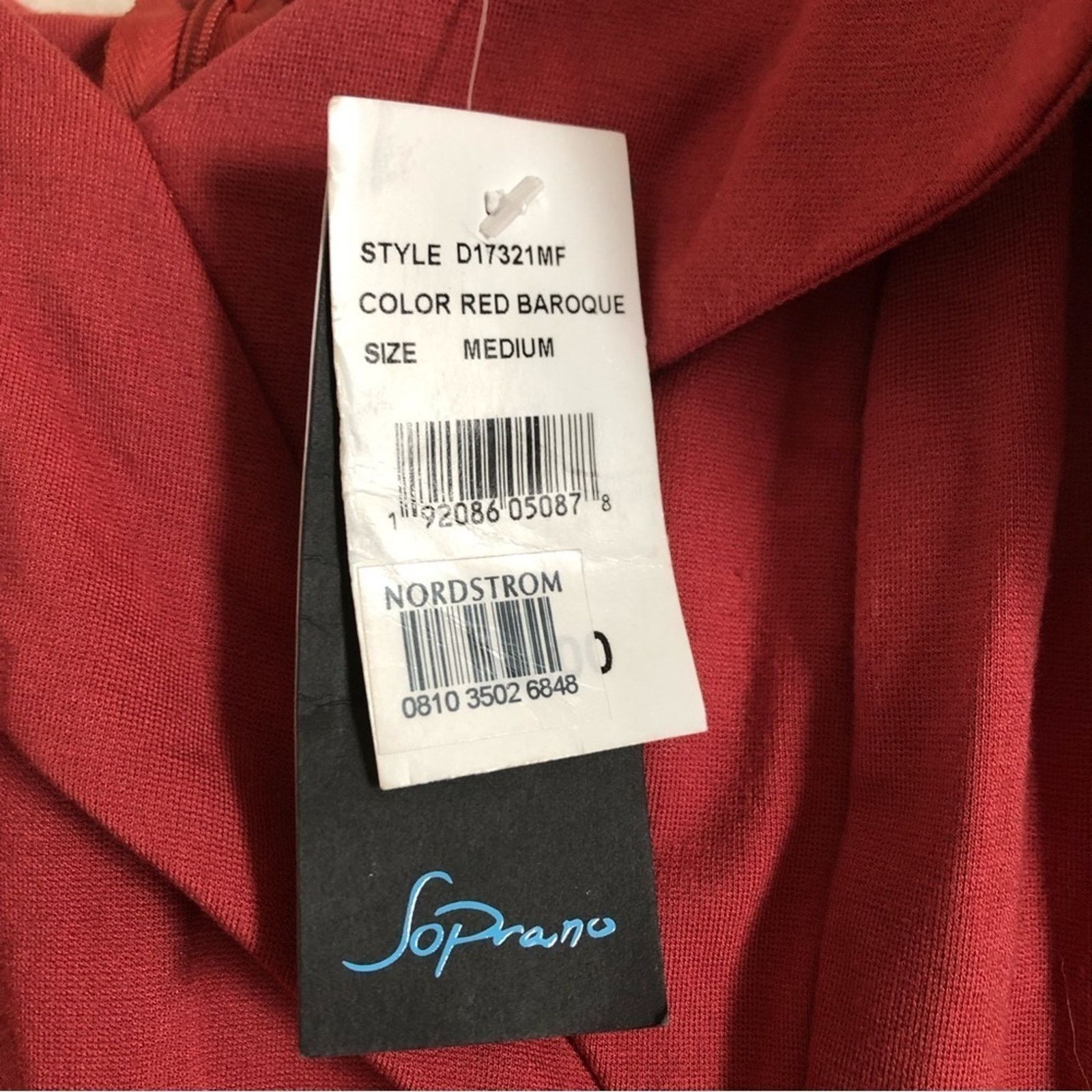 Nordstrom NWT Soprano by Nordstrom Baroque Red Bodycon Mini Dress Size M / US 6-8 / IT 42-44 - 4 Thumbnail