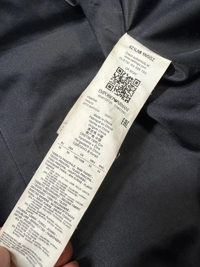Emporio Armani AW2017 Emporio Armani Double Layer Black Wool Jacket Size US L / EU 52-54 / 3 - 7 Thumbnail