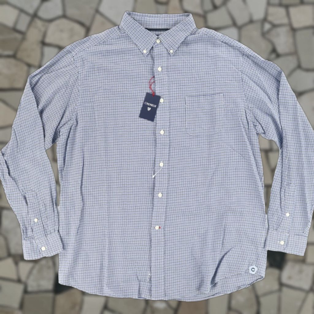 Vintage VINTAGE Daniel Cremeiux Classics Houndstooth Button Down Shirt Blue Men's XL Size US XL / EU 56 / 4 - 1 Thumbnail