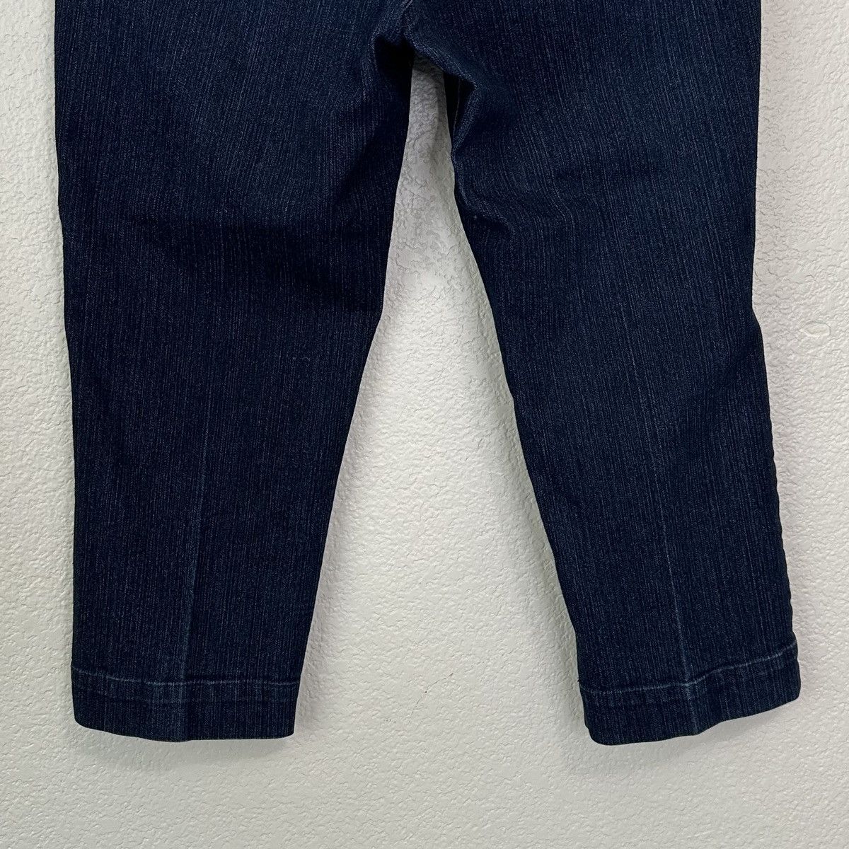 Other Soft Surroundings Blue Denim Stretch Capri Pull-On Pants Size 31" - 6 Thumbnail