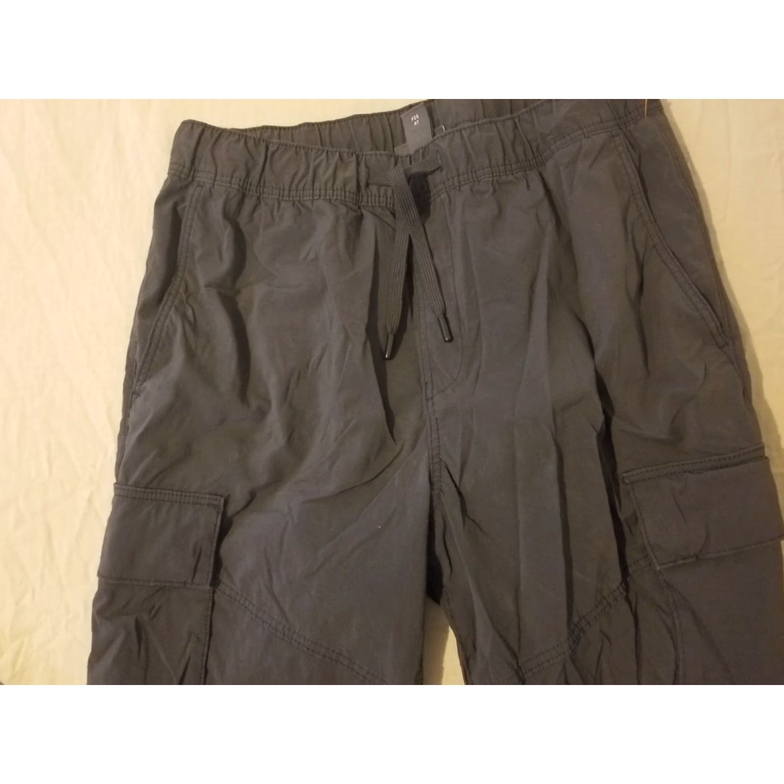 H&M Mens H&M Cargo Pants S Small Gray Cotton Jogger Pants Regular Waist Drawstring Activewear Mens Size US 29 - 4 Thumbnail