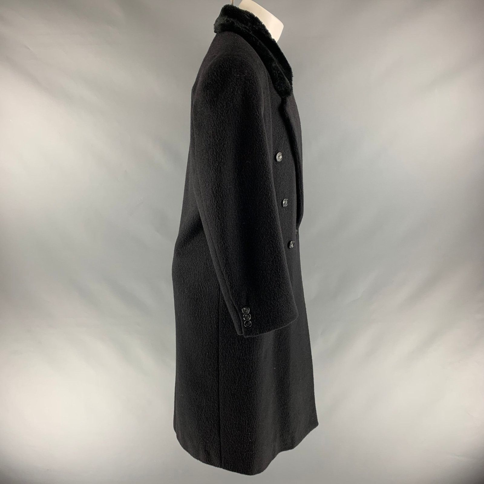Other GAY GIANO Size 36 Black Solid Wool Blend Notch Lapel Coat Size US S / EU 44-46 / 1 - 3 Thumbnail