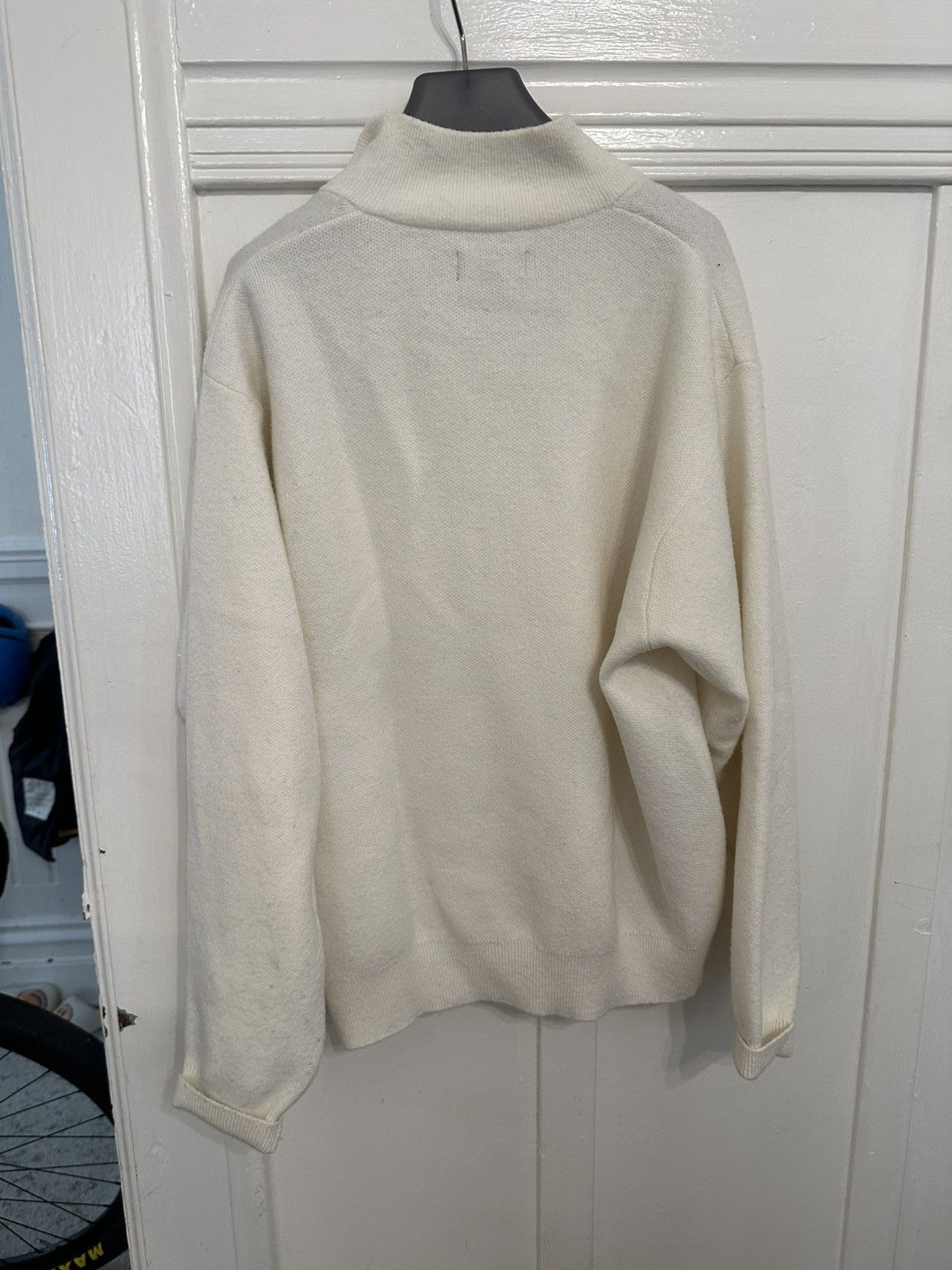Stussy Stussy quarter zip mock neck sweater, ivory Size US M / EU 48-50 / 2 - 2 Thumbnail