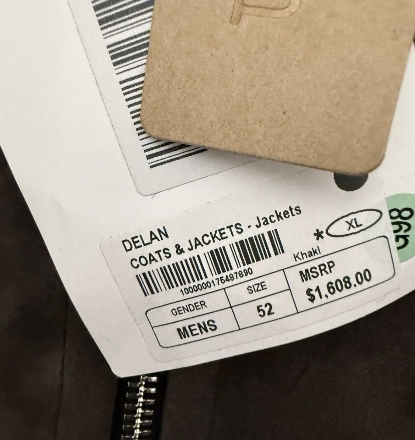 Other DELAN sheep leather Jacket NWT $1608 Size US XL / EU 56 / 4 - 7 Thumbnail