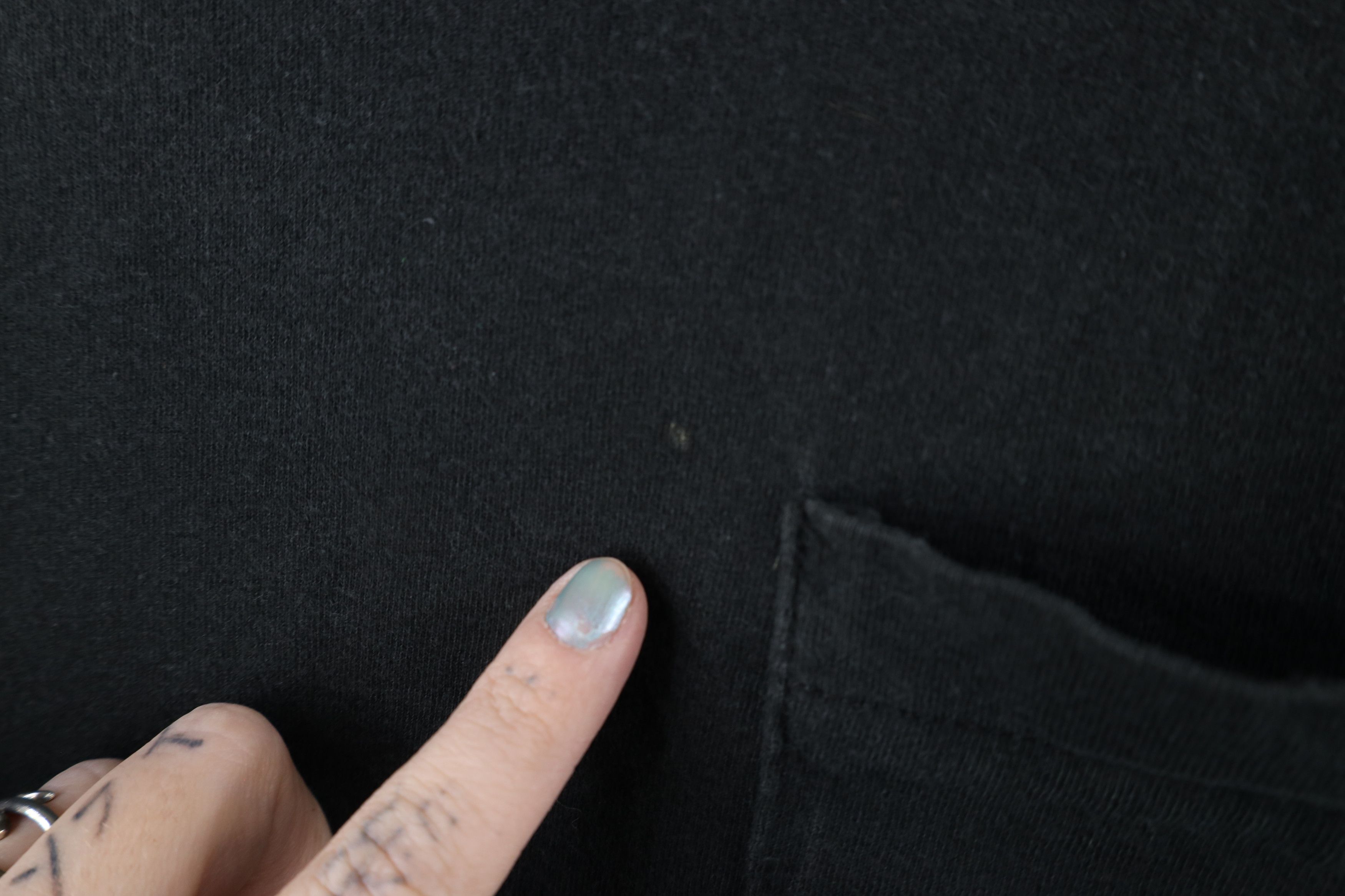 Vintage Vintage 90s Streetwear Blank Pocket T-Shirt Black Cotton USA Size US M / EU 48-50 / 2 - 5 Thumbnail