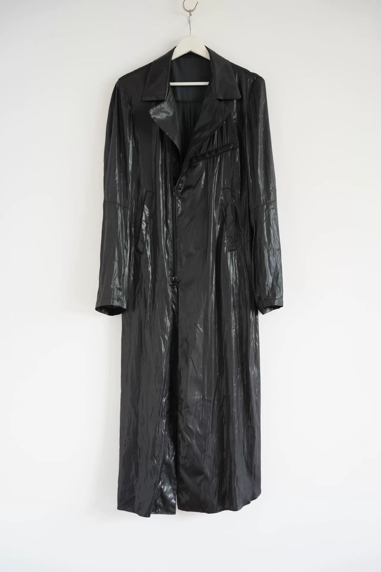 Yohji Yamamoto Yohji Yamamoto Black Lightweight Moto Coat Size US S / EU 44-46 / 1 - 1 Thumbnail