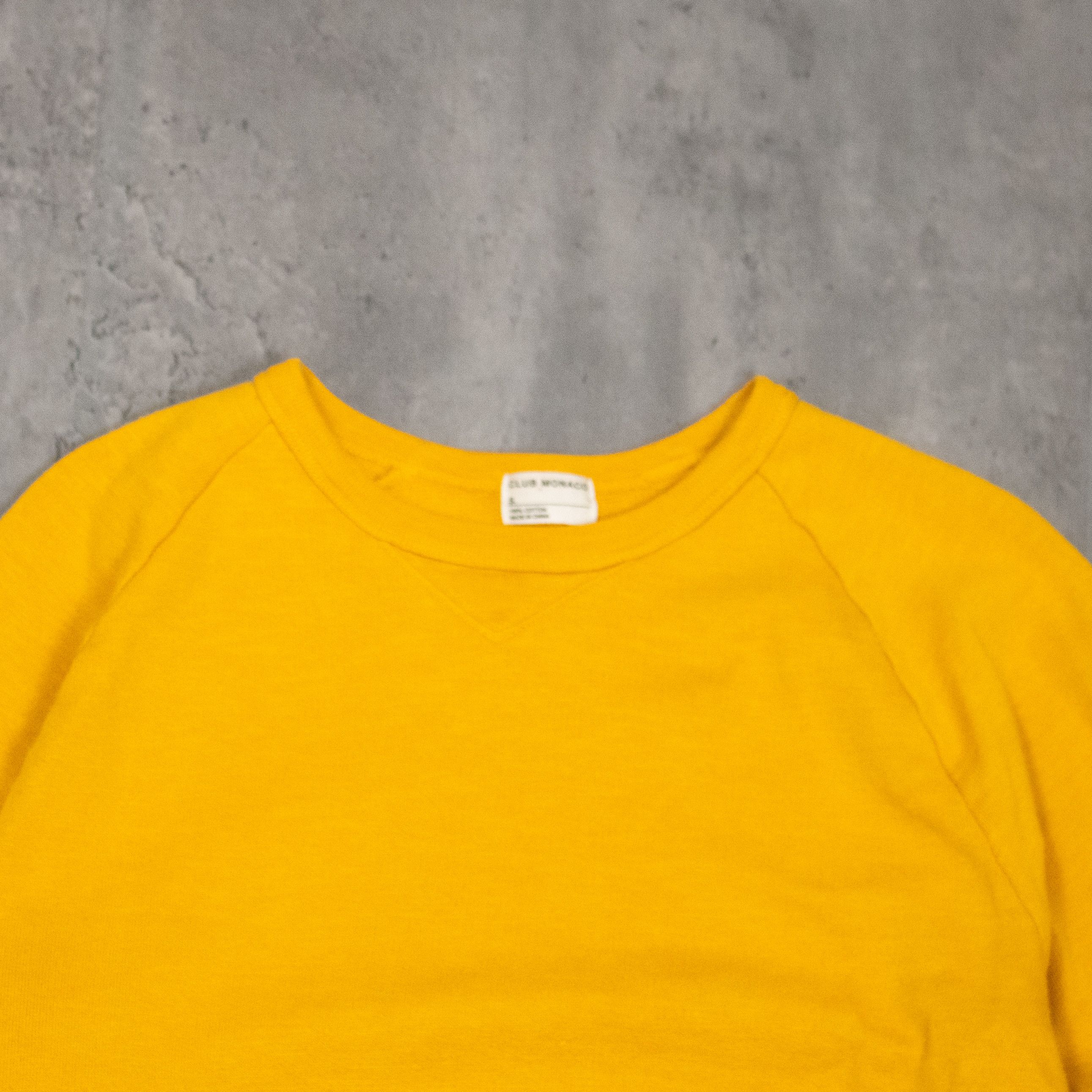 Club Monaco Club Monaco Mustard Yellow Ragland Blank Crewneck Sweater Size US S / EU 44-46 / 1 - 5 Thumbnail