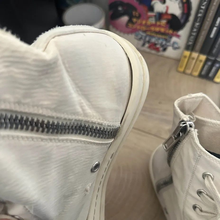 Rick Owens Drkshdw Rick Owens DRKSHDW Canvas Hightop Ramones Size US 10 / EU 43 - 10 Thumbnail