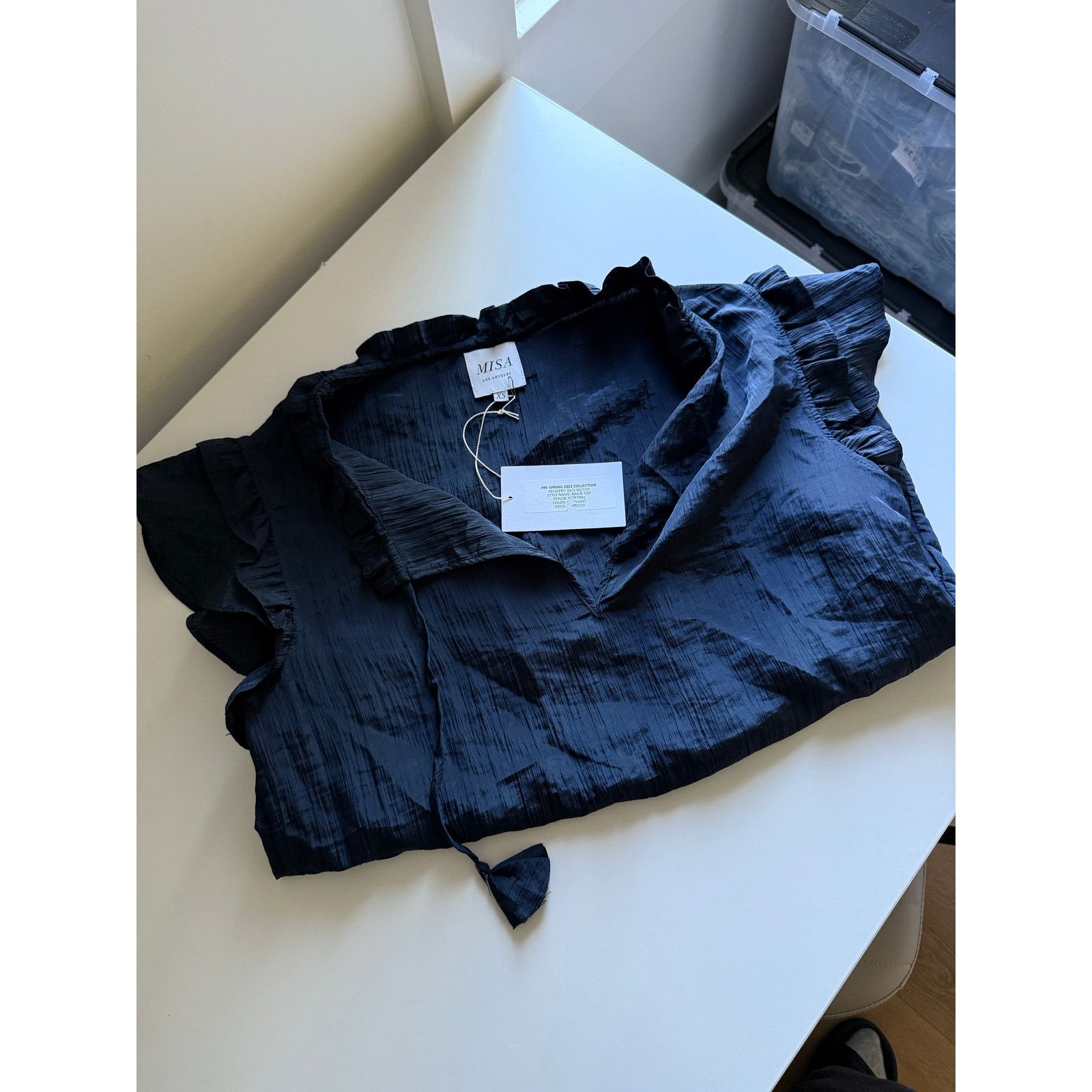 MISA Los Angeles $220 NEW Misa LA Basia Top - Midnight Navy - XS Size XS / US 0-2 / IT 36-38 - 7 Thumbnail