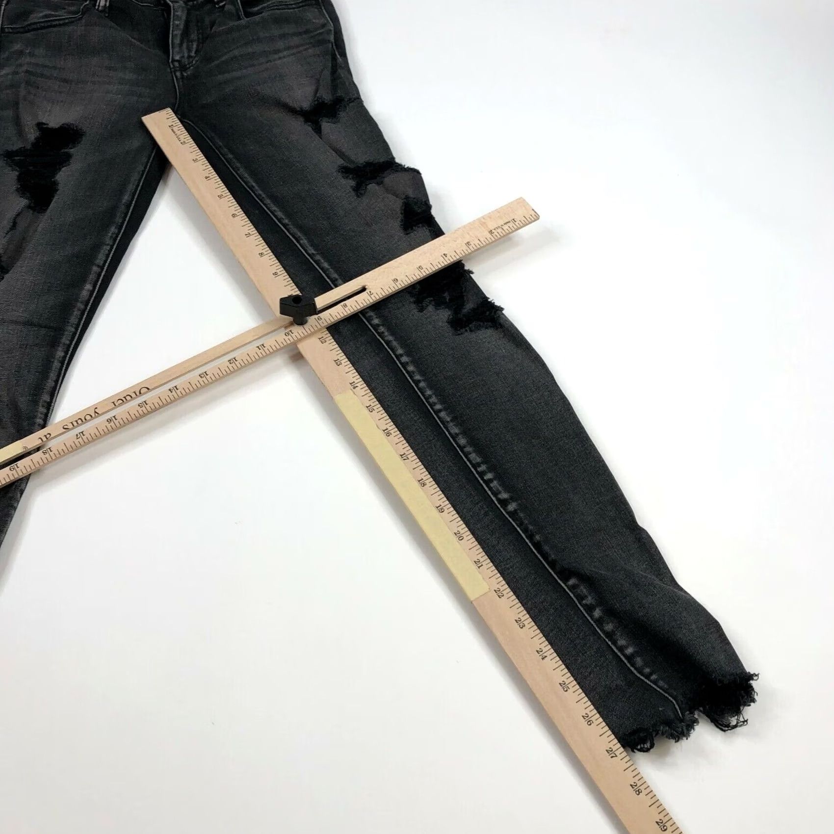 American Eagle Outfitters VINTAGE American Eagle Jegging 6 Tag 28W 27L Raw Hem Distressed Denim Jeans Womens Size 28" / US 6 / IT 42 - 3 Thumbnail