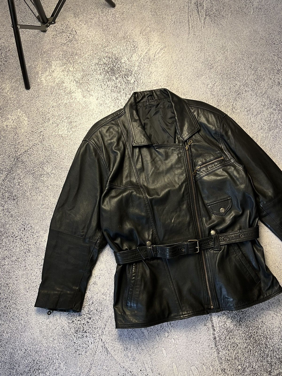 Vintage Crazy True Vintage Cycle Rider Leather Jacket Biker Rare Size US L / EU 52-54 / 3 - 2 Thumbnail