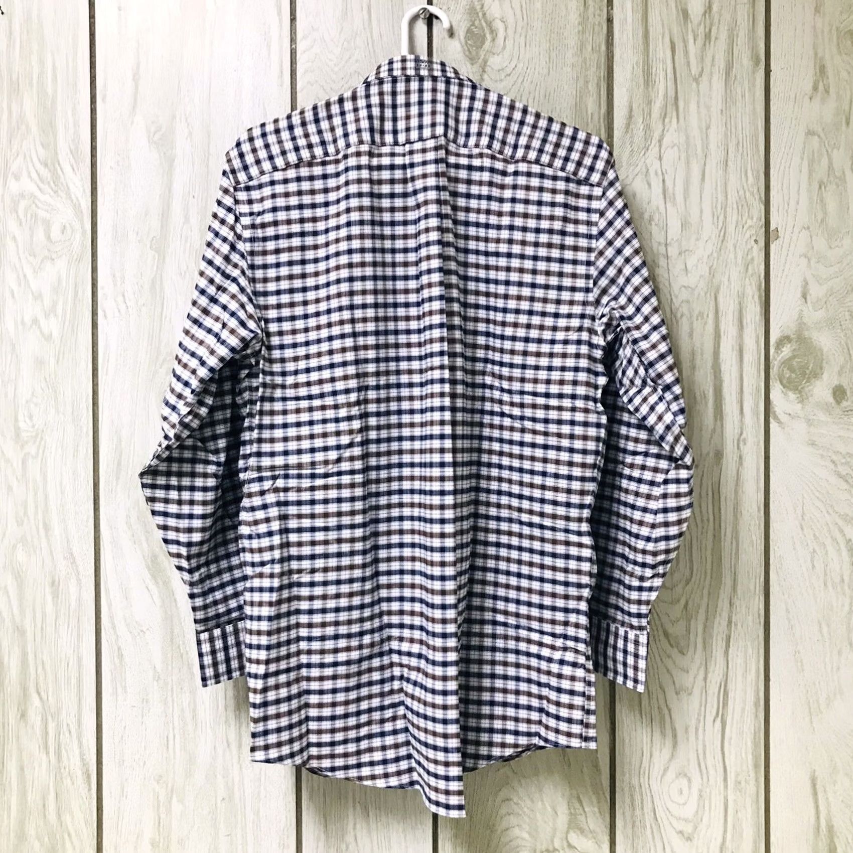 Stafford Stafford Men Dress Shirt Plaid Travel Wrinkle-Free Oxford Button Down Long Sleeve M Multicolor Size US L / EU 52-54 / 3 - 2 Thumbnail