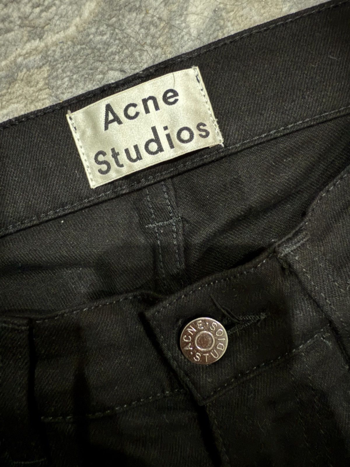 Acne Studios Ace Stay Cash black slim denim jeans 30/34 Size US 30 / EU 46 - 2 Thumbnail