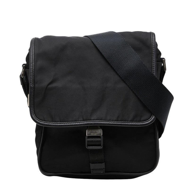 Prada Prada Nylon Logo Shoulder Bag Black Size ONE SIZE - 1 Thumbnail