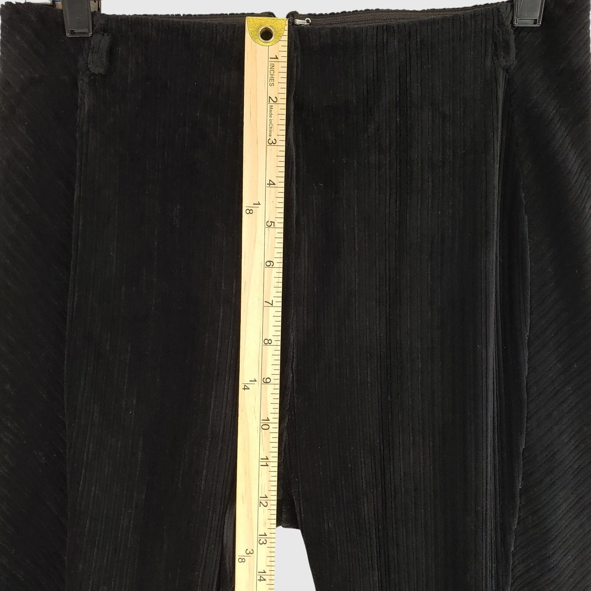 Maniere De Vior Manière De Voir Black Corduroy Flare Pants Size 14 Tall Inse Size 36" / US 14 / IT 50 - 6 Thumbnail