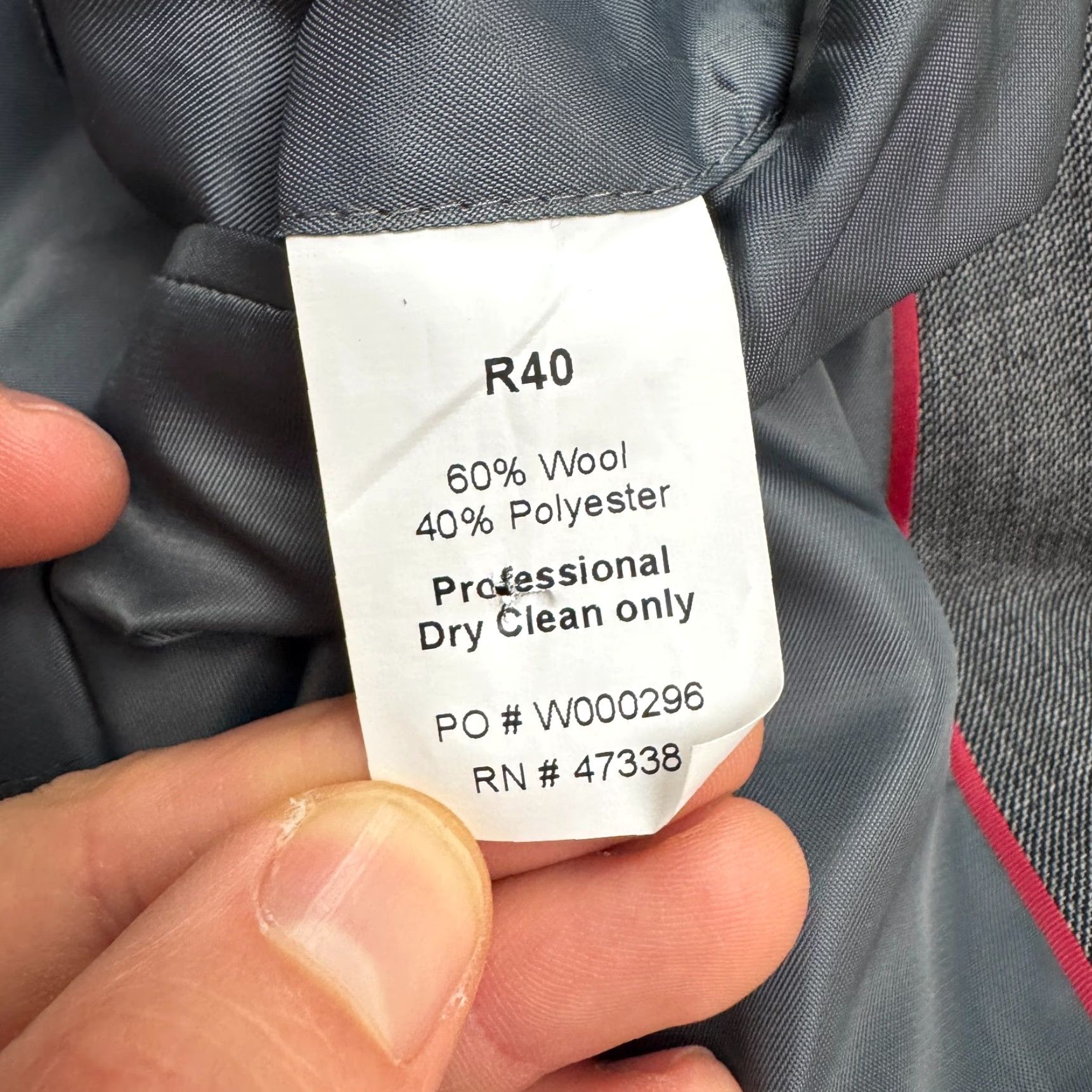 Jones New York Jones New York Wool Blend Suit Blazer Mens 40R Gray Notch Double Vented Workwear Size 40R - 6 Thumbnail