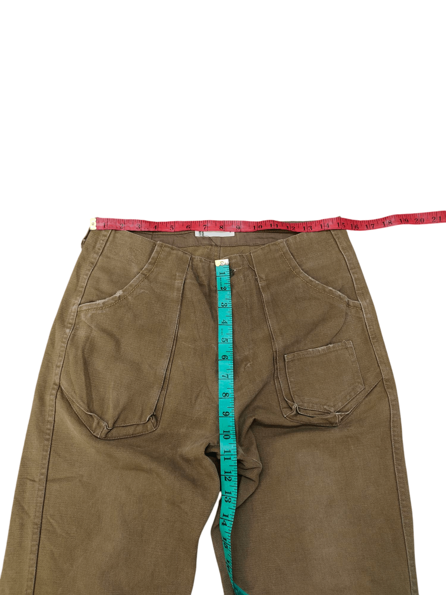 Comme des Garcons × Undercover Global Work Japan Duck Cotton Distress Faded Denim Pants Size US 30 / EU 46 - 16 Thumbnail