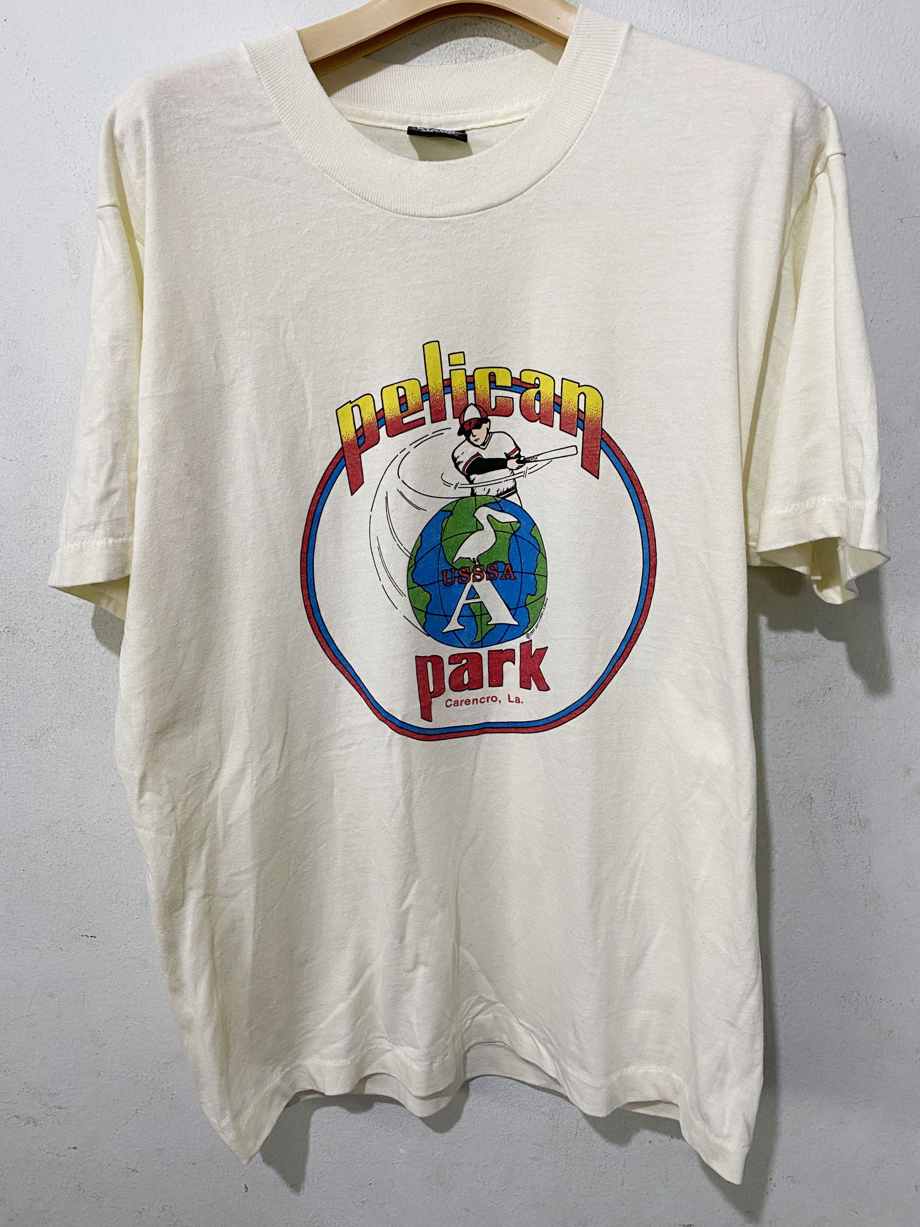 Vintage 1985 Pelican usssa Park Baseball T-shirt