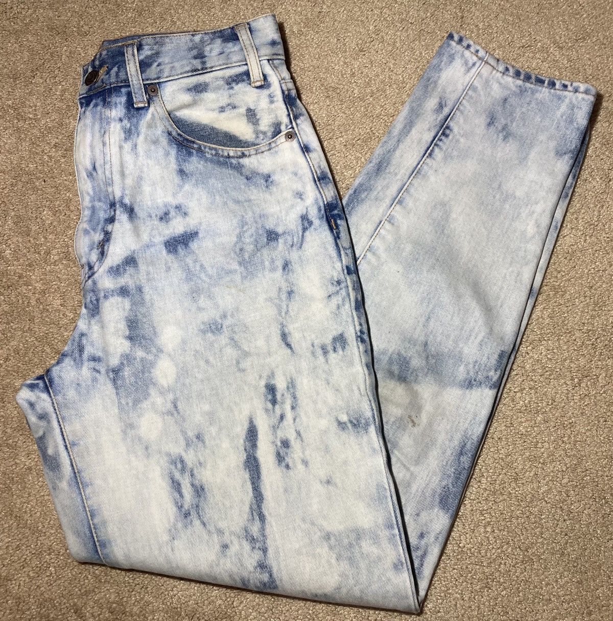 Celine × Hedi Slimane SS19 Celine Bleached Denim Jeans 27 Carrot 2019 Tie Dye Hedi Size US 27 - 1 Thumbnail