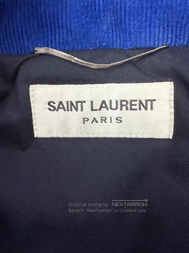 Saint Laurent Paris Saint Laurent Paris Blue Corduroy Baseball Jacket i Size US M / EU 48-50 / 2 - 4 Thumbnail