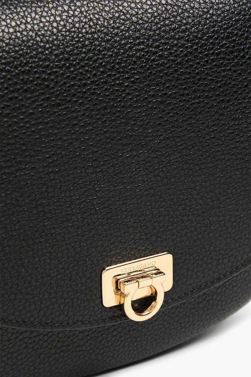 Salvatore Ferragamo o1s1rm1124 Size: OS / Pebbled-Leather Cross-Body Bag in Nero Size ONE SIZE - 3 Thumbnail