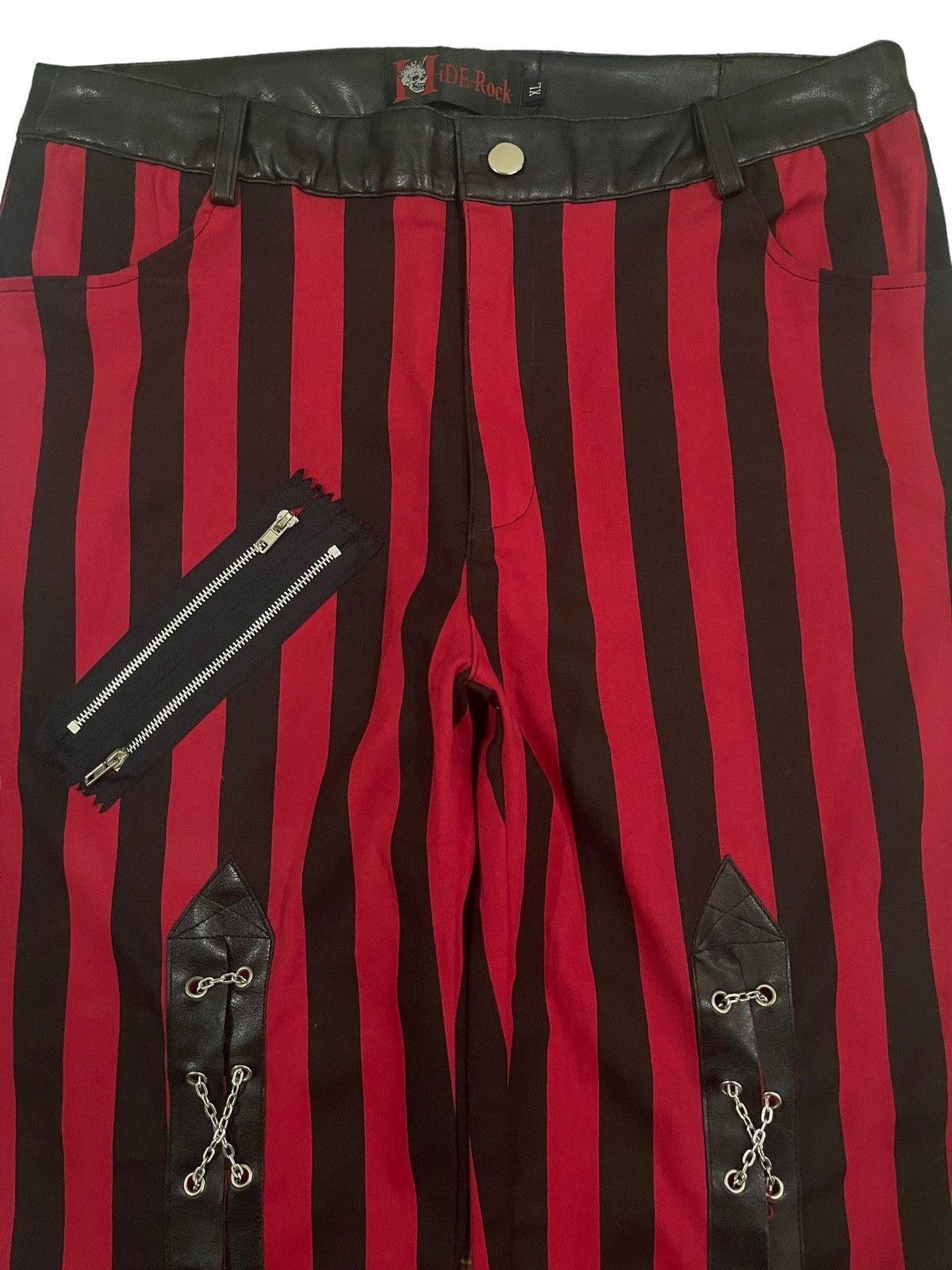 Seditionaries Vintage Japanese Brand Punk Stripe Bondage Style Pants Size US 31 - 3 Thumbnail