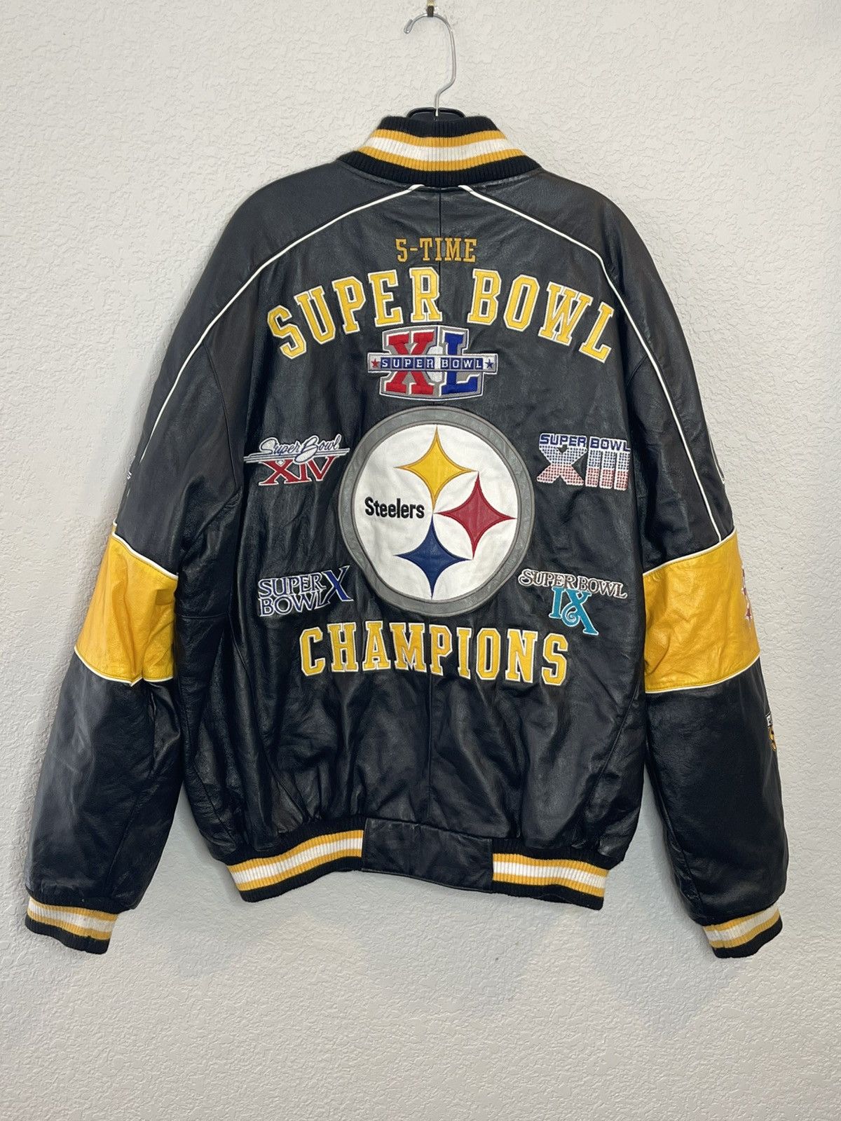 G-III Pittsburgh Steelers 5-Time Superbowl GIII Leather Jacket XL Size US XL / EU 56 / 4 - 3 Thumbnail