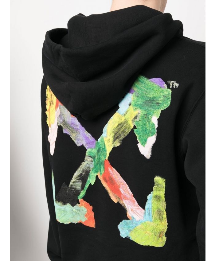 Off-White o1w1db10824 Brush Arr Slim Hoodie in Black Size US S / EU 44-46 / 1 - 5 Thumbnail