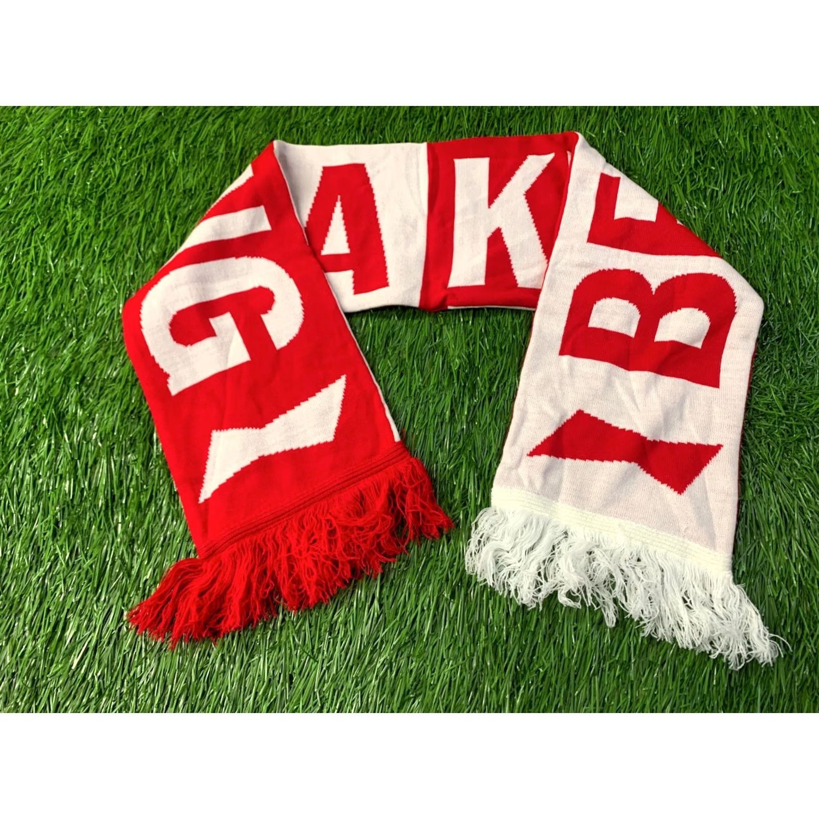 Vintage Be A King Official Product Scarf One Size Red and White Mens Winter Scarves Size ONE SIZE - 2 Thumbnail