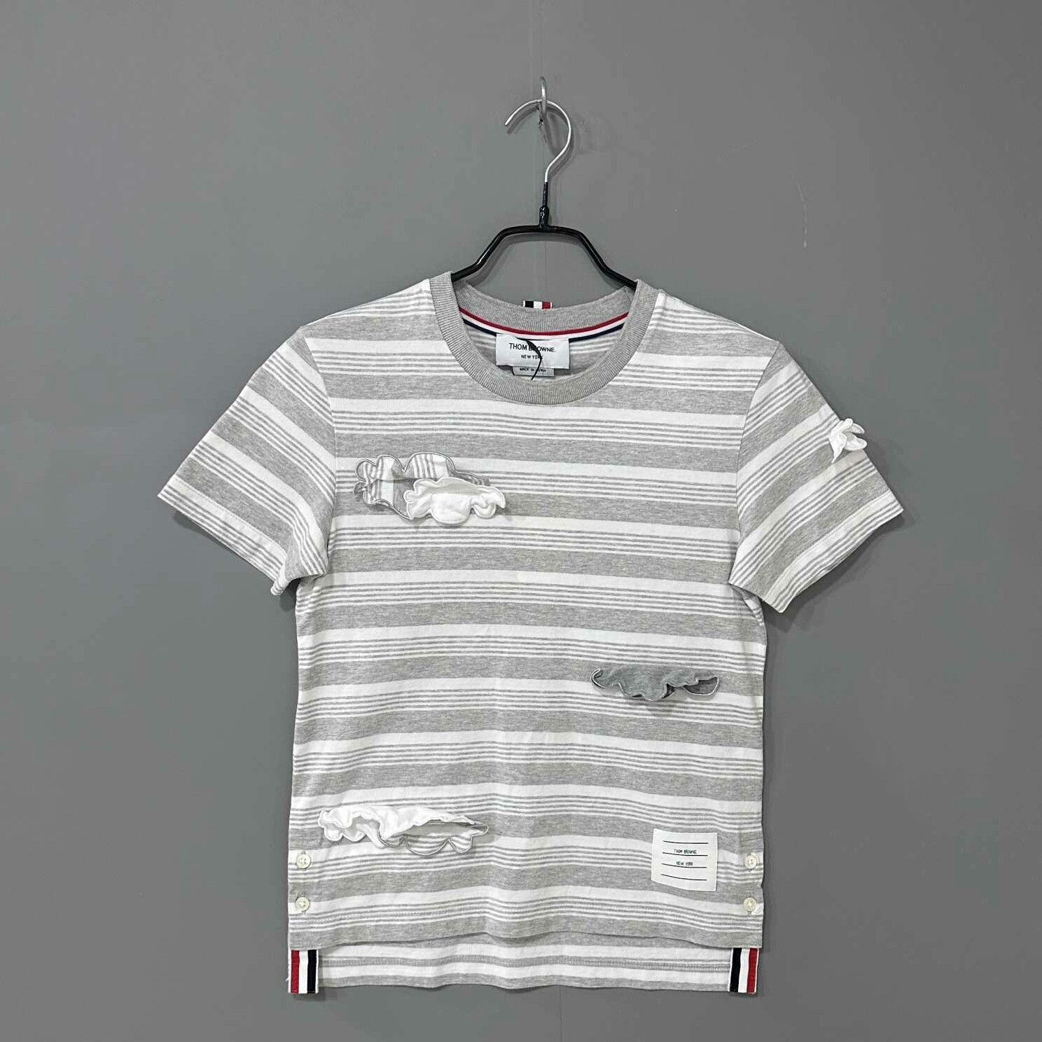 Thom Browne Thom Browne Striped Cloud Short-Sleeve Size US M / EU 48-50 / 2 - 1 Thumbnail
